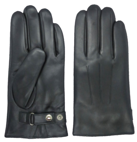 CLUB ROCHELIER MEN'S LEATHER GLOVE WITH BELT, TOUCH