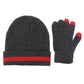 NICCI UNISEX HAT & GLOVE SET WITH TOUCH CAPABLE