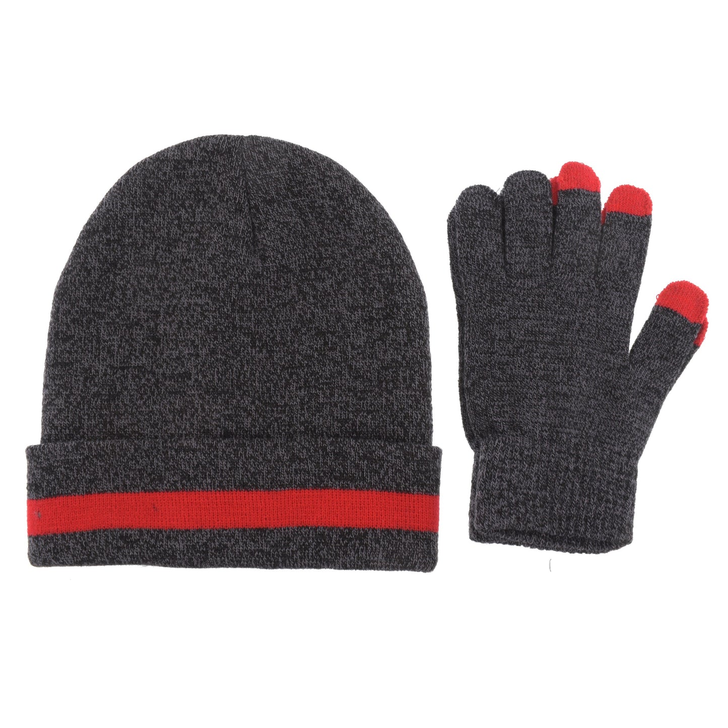 NICCI UNISEX HAT & GLOVE SET WITH TOUCH CAPABLE