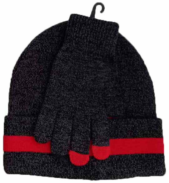 NICCI UNISEX HAT & GLOVE SET WITH TOUCH CAPABLE