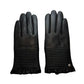 LADIES GLOVE WITH QUILTING AND RUFFLE CUFF