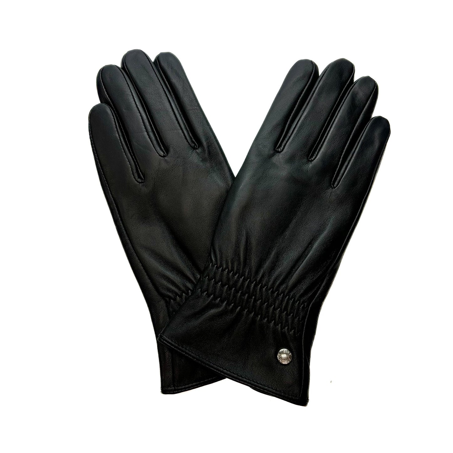 CLUB ROCHELIER LADIES LEATHER GLOVE WITH GATHERED WRIST