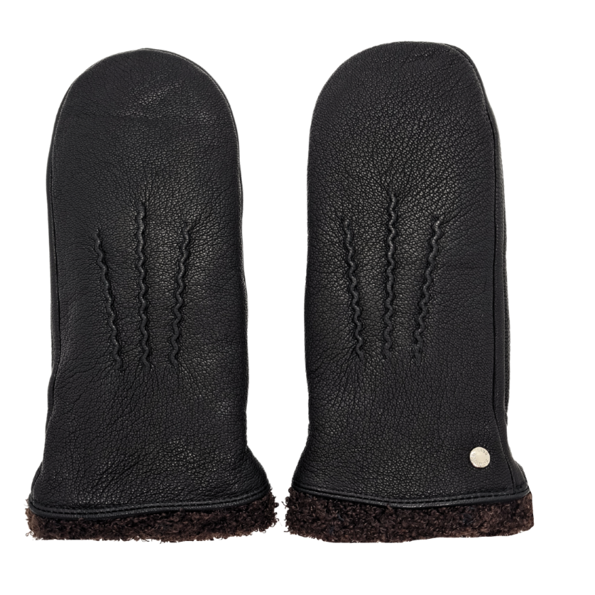 CLUB ROCHELIER MEN'S DEERSKIN MITT WITH BERBER CUFF