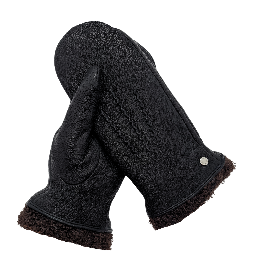 CLUB ROCHELIER MEN'S DEERSKIN MITT WITH BERBER CUFF