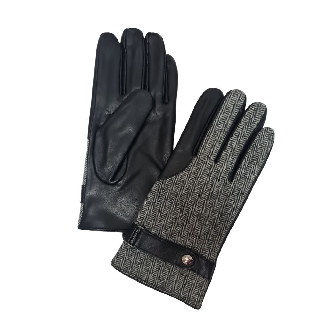 CLUB ROCHELIER MENS FABRIC/LEATHER GLOVE