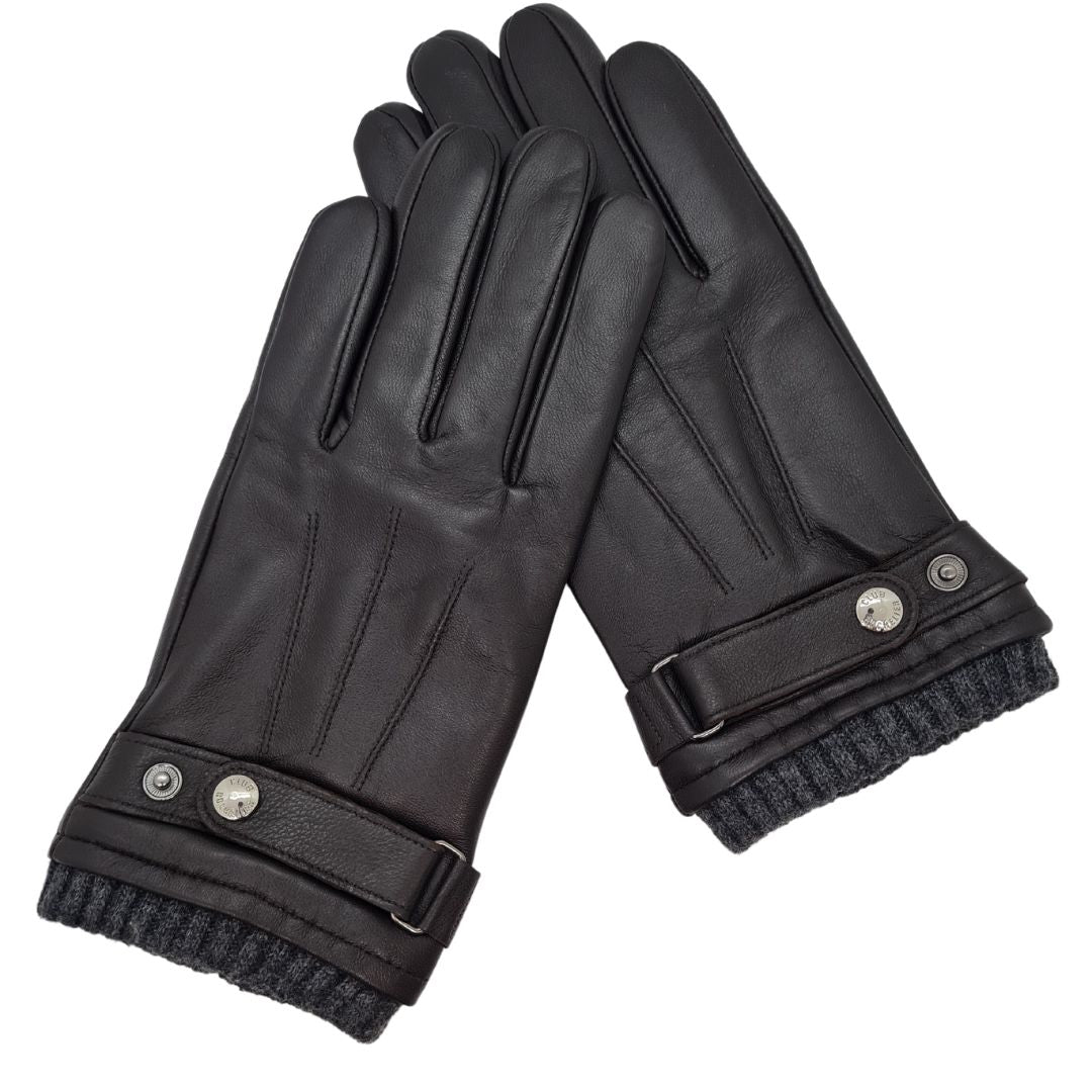 CLUB ROCHELIER MENS LEATHER GLOVE WITH BELT