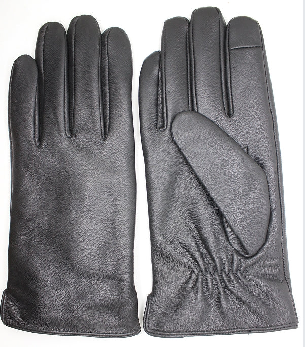 NICCI MENS CLASSIC LEATHER GLOVE WITH TOUCH SCREEN
