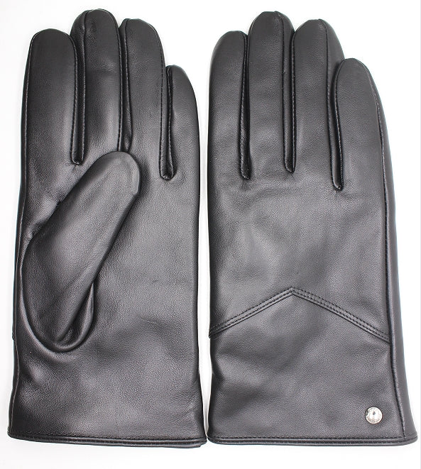 CLUB ROCHELIER MEN'S CLASSIC LEATHER GLOVE WITH V-STITCHING DETAIL