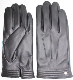 CLUB ROCHELIER MENS LEATHER GLOVE WITH LINEAR STITCHED CUFF