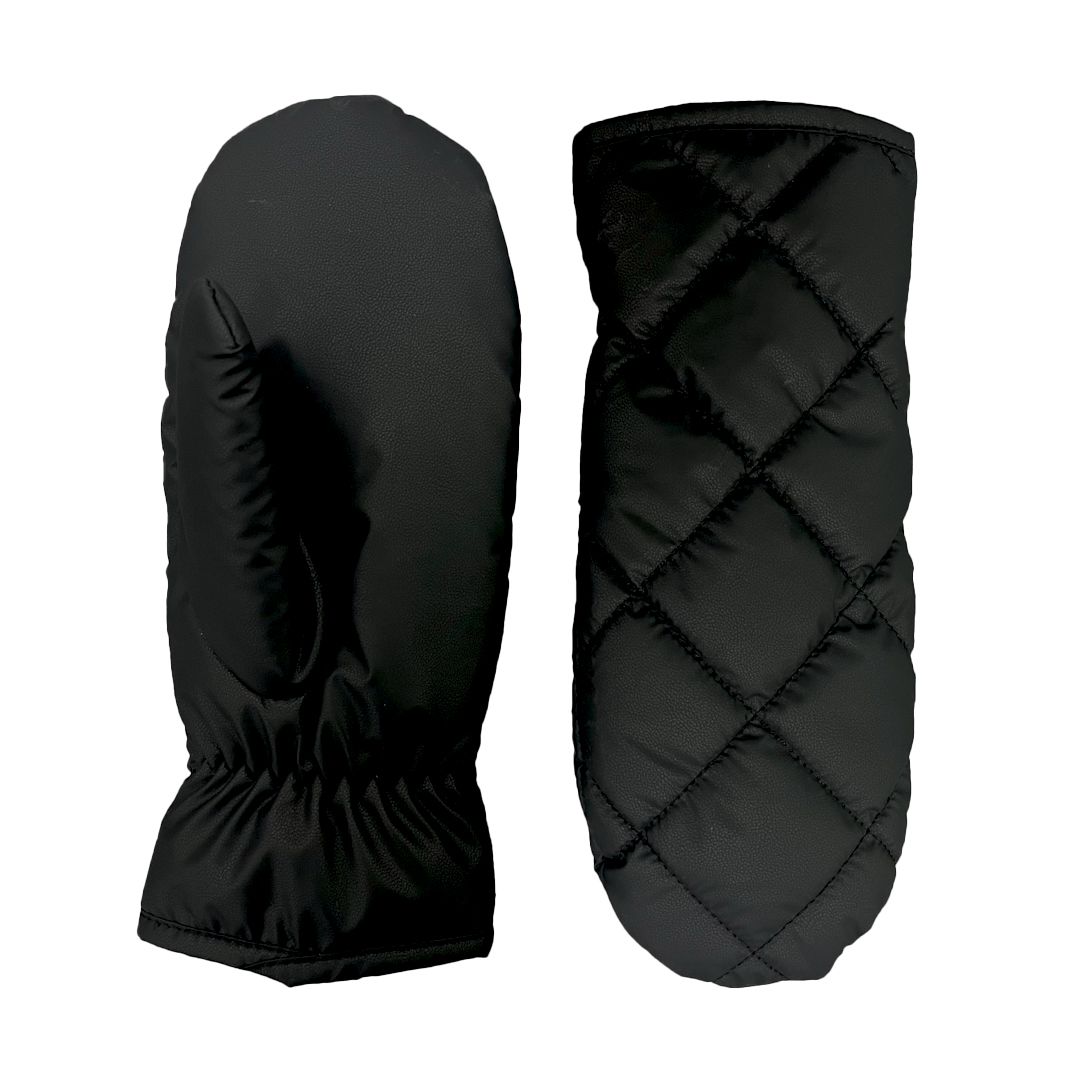 NICCI LADIES QUILTED PU MITTEN
