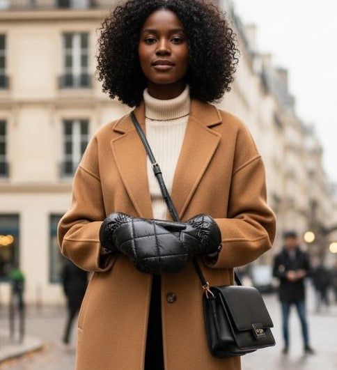 CLUB ROCHELIER LADIES METALLIC QUILTED PUFFER MITT