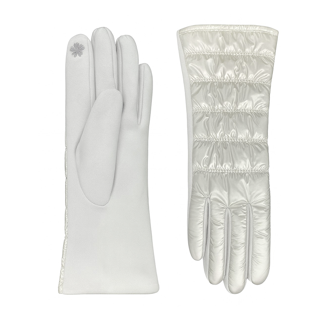 CLUB ROCHELIER LADIES PU/FAUX SUEDE RUCHED GLOVE