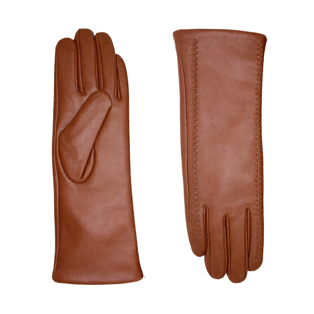 Club Rochelier Ladies Long Leather Glove with Stitch Details