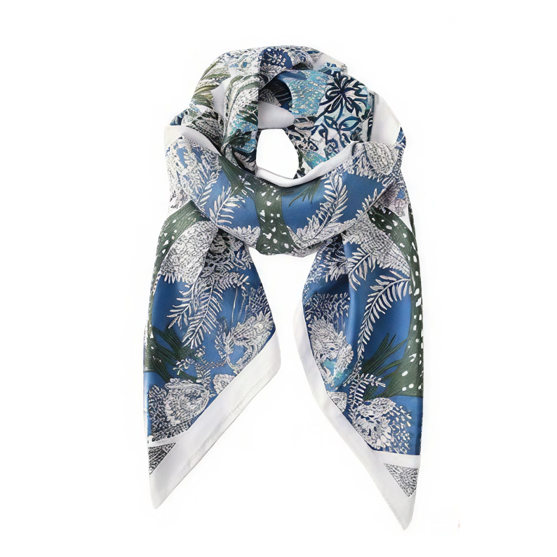 LADIES 100% POLYESTER  PRINT 90X 90 SCARF
