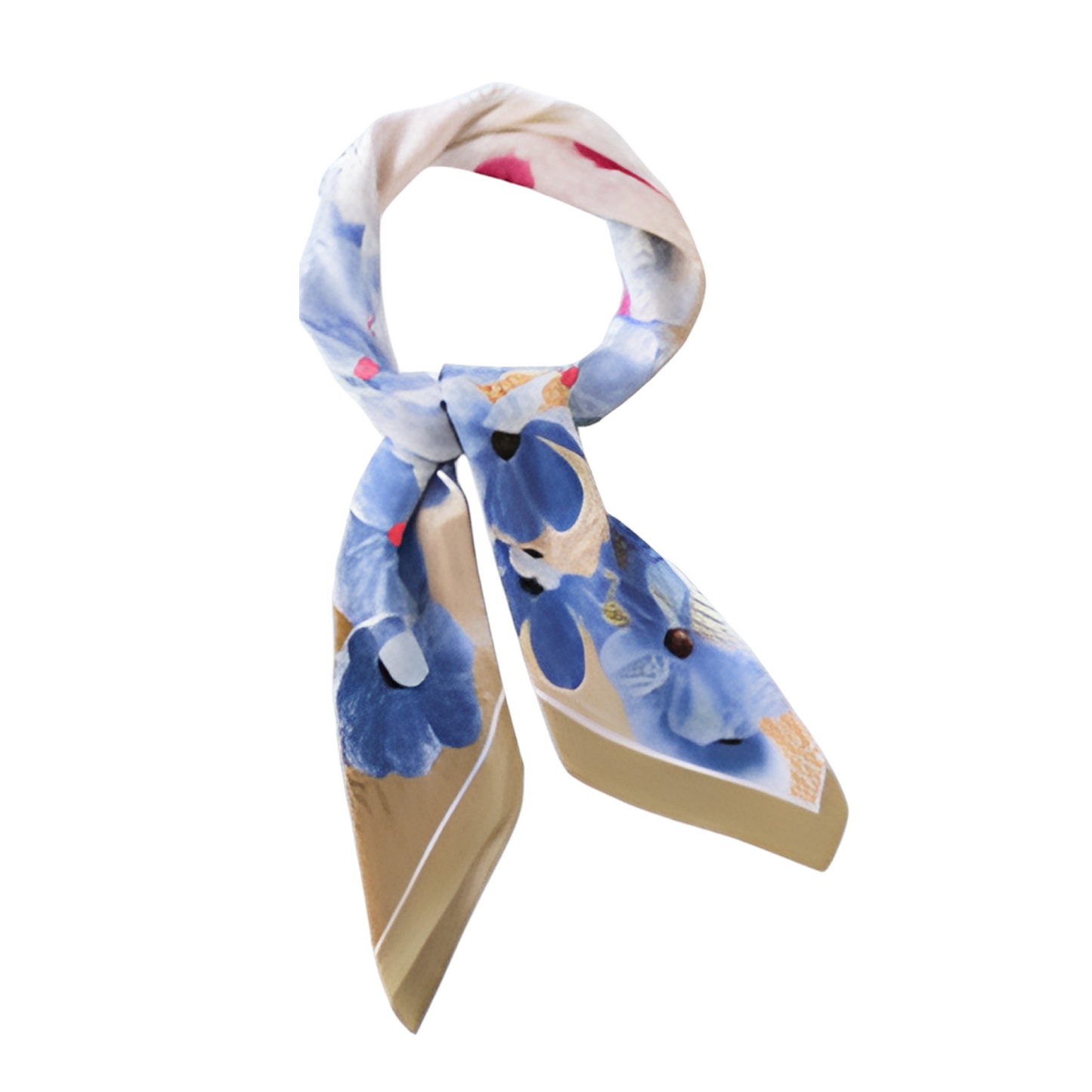 LADIES 100% POLYESTER FLORAL PRINT 90X 90 SCARF