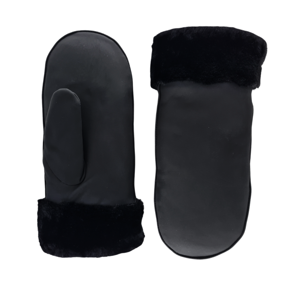NICCI LADIES WATER RESISTANT MITTEN WITH FAX FUR CUFF