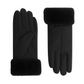 NICCI LADIES PU GLOVE WITH FAUX FUR CUFF