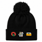 Adults Customizable Christmas Knit Hat with Removable Charms