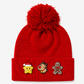 Adults Customizable Christmas Knit Hat with Removable Charms