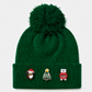 Adults Customizable Christmas Knit Hat with Removable Charms