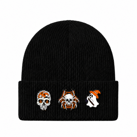 Adults Customizable Halloween Knit Hat with Removable Charms