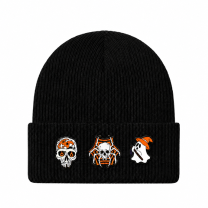 Adults Customizable Halloween Knit Hat with Removable Charms