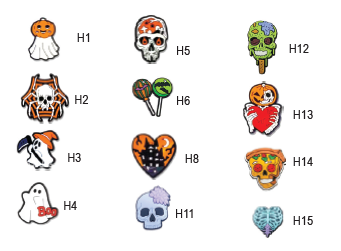 Adults Customizable Halloween Knit Hat with Removable Charms