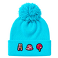 Kids/Tweens' Knit Pompom Hat with Removable Charms