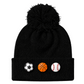 Kids/Tweens' Knit Pompom Hat with Removable Charms
