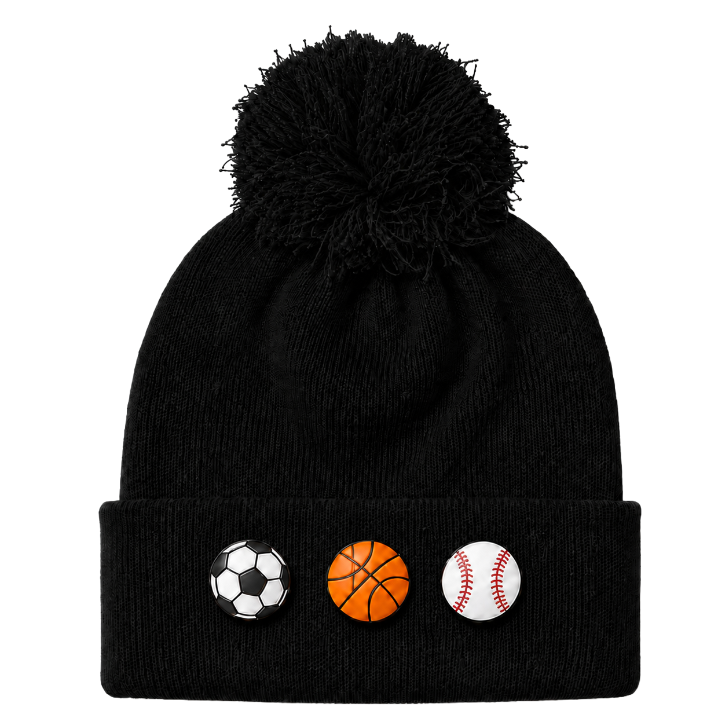 Kids/Tweens' Knit Pompom Hat with Removable Charms