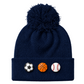 Kids/Tweens' Knit Pompom Hat with Removable Charms