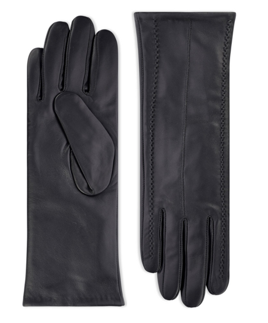 CLUB ROCHELIER LADIES LONG LEATHER WITH STITCH DETAILS