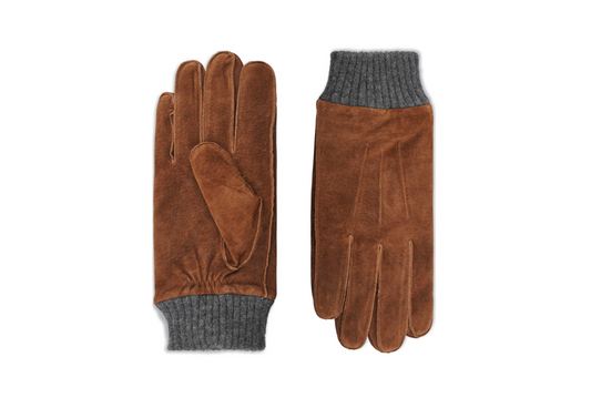 Club Rochelier Men's Suede Glove With Cuff